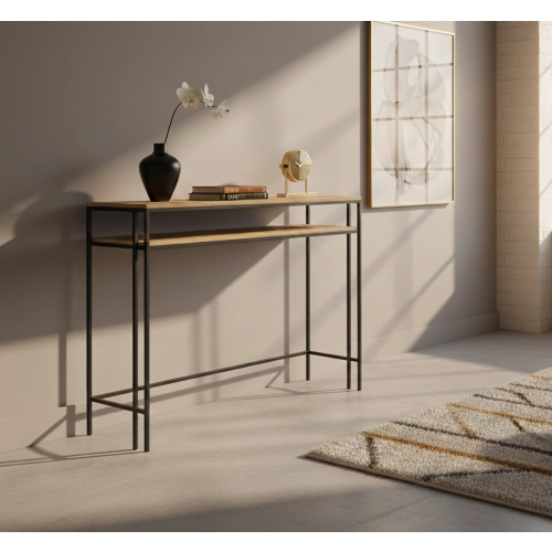 KONSOLA - REGAŁA Z DREWNA LITEGO DĄB OLCHA JESION SKD-375